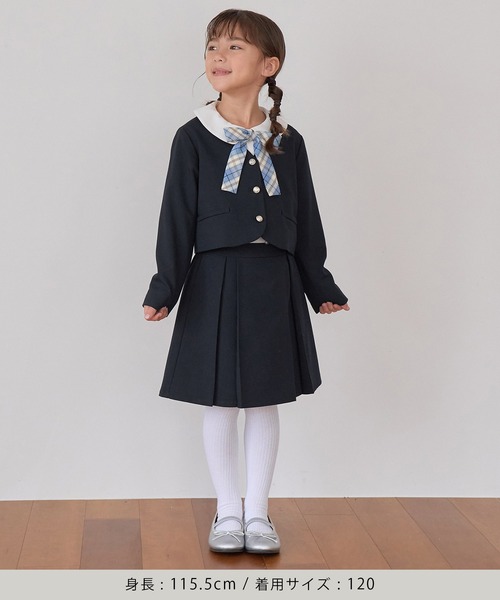 【未使用】ROPE ノーカラージャケット 40 ネイビー　セレモニー対応 ROPE' PICNIC（ロペ ピクニック） ノーカラージャケット アウター