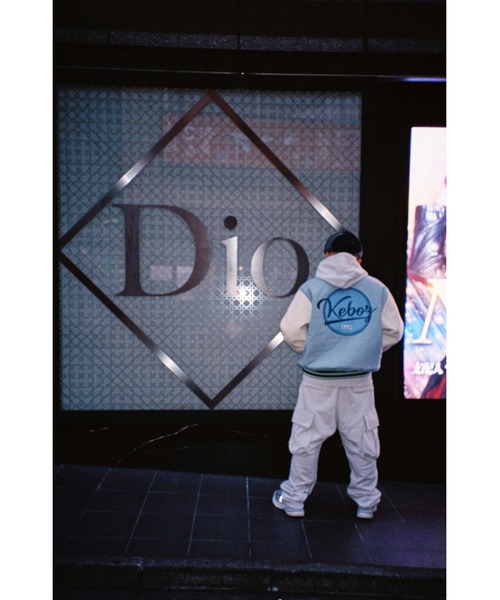 KEBOZ スタジャン MELTON ＆ LEATHER VARSITY JACKET メンズ