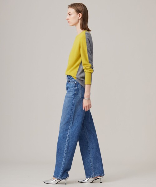 ICB（アイシービー） ニット セーター ピュアカシミヤ バイカラー