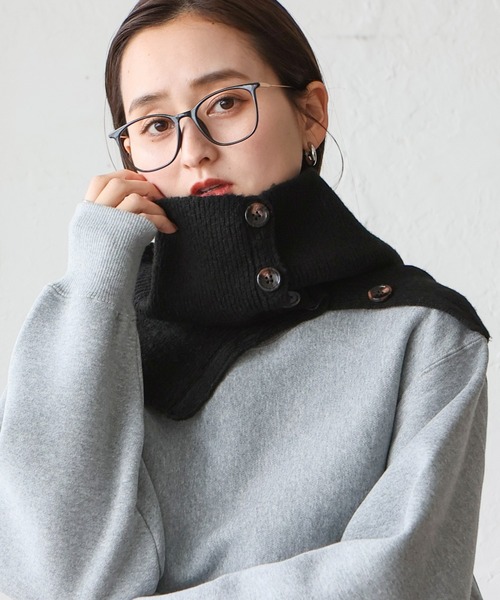 VitaFelice（ヴィータフェリーチェ） ストール マフラー ボタン付き