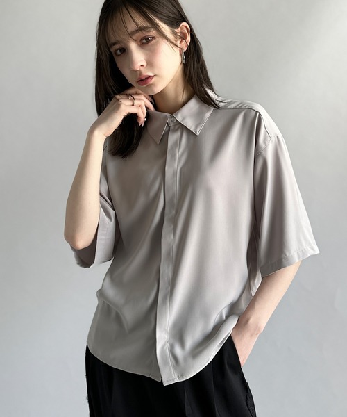 シンプル デザインシャツ すっきり きれいめ fzw-lady461-1.jpg