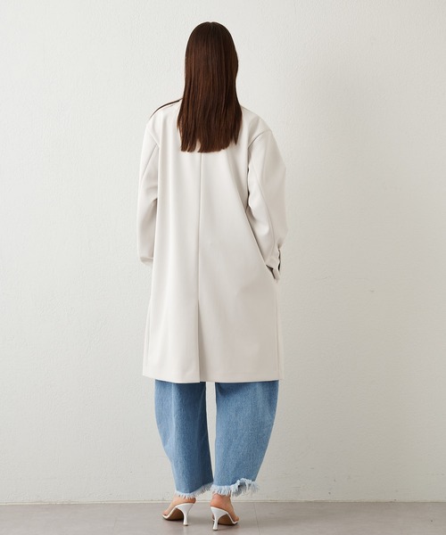 Whim Gazette ベージュ ロングコート サイズF Whim Gazette（ウィム ガゼット） チェスターコート FREE ピンク