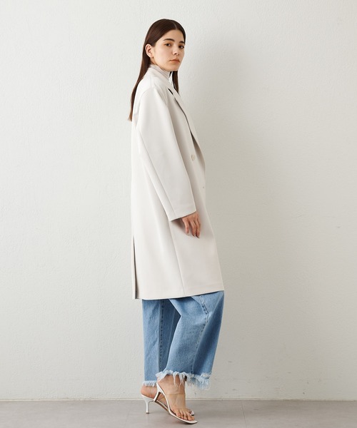 Whim Gazette ベージュ ロングコート サイズF Whim Gazette（ウィム ガゼット） チェスターコート FREE ピンク