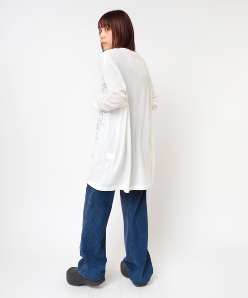 tシャツ M2387 フラワーラビットロングＴ レディース RNA tシャツ M2387 フラワーラビットロングT レディース