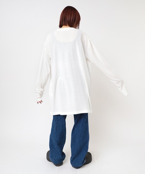 花冷え。ラビットロンTサイズM未開封 RNA tシャツ M2387 フラワーラビットロングT レディース
