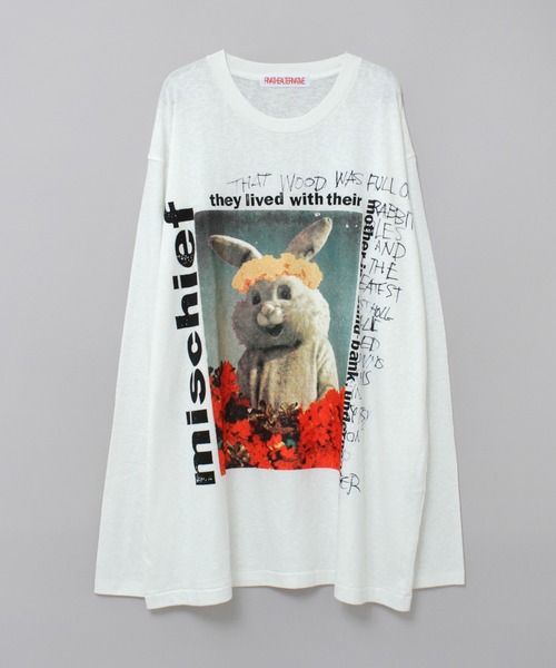tシャツ M2387 フラワーラビットロングＴ レディース RNA tシャツ M2387 フラワーラビットロングT レディース