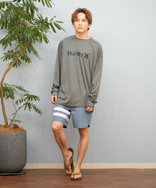 s327新品Hurley ハーレー紫外線ラッシュガードUS(M) 速乾素材　長袖 s327新品Hurley ハーレー紫外線ラッシュガードUS(M) 速乾素材長袖