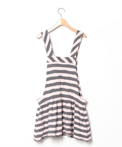 「Candy Stripper」 ボーダー柄サロペットスカート FREE ピンク レディース_画像2