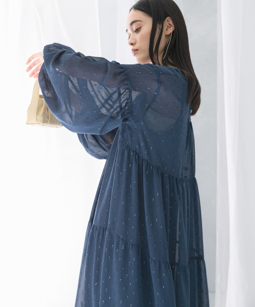 ワンピース カットジャガードティアードワンピース : ZOZOTOWN