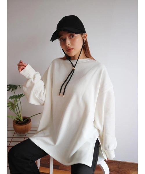 tシャツ Oversized Tunic Sweatshirt レディース