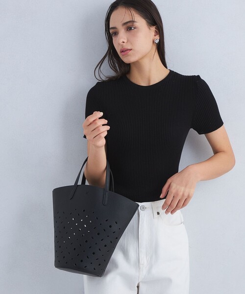 &MyuQブラック トートバッグ ＆MyuQ（アンドミューク）の「【&MyuQ/アンドミューク】 TOTE
