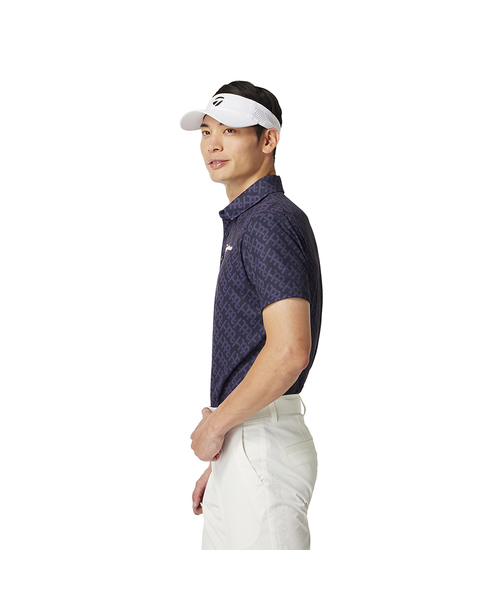 【新品】TAYLORMADE M16723 ポロシャツ M ブルー TaylorMade ポロシャツ モノグラムS/Sポロ ネイビー メンズ