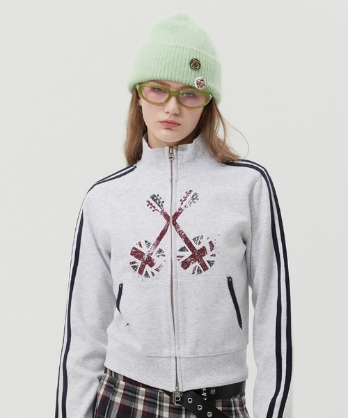 パーカー KIRSH UNION JACK JERSEY ZIP UP キルシー ユニオンジャック ジップアップパーカー レディース