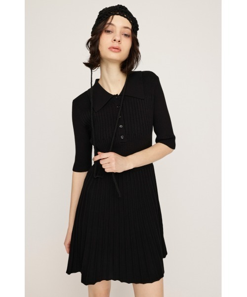 SLY ワンピース COLLARED PLEATS HG S/OP カラード プリーツ