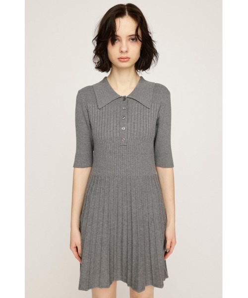 SLY ワンピース COLLARED PLEATS HG S/OP カラード プリーツ