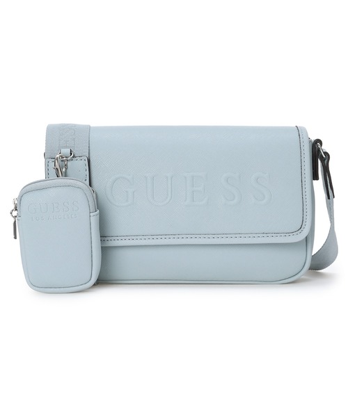 Guessの幾何学模様 ボックス型バッグ ネイビー Guessの幾何学模様 ボックス型バッグ ネイビー