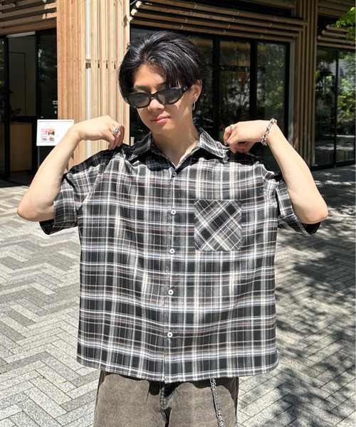 トップス ADAMASTE retro check shirt retro check shirt - レトロチェックシャツ（シャツ/ブラウス