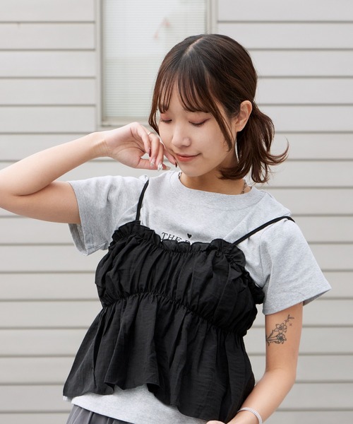 ROOP TOKYO tシャツ 2WAY ビスチェ付きトップス レディース : ZOZOTOWN