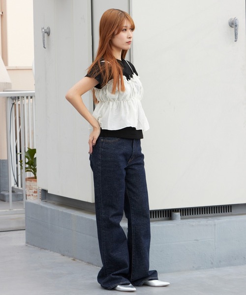 ROOP TOKYO tシャツ 半袖 2WAY ビスチェ付きトップス 夏物 夏服