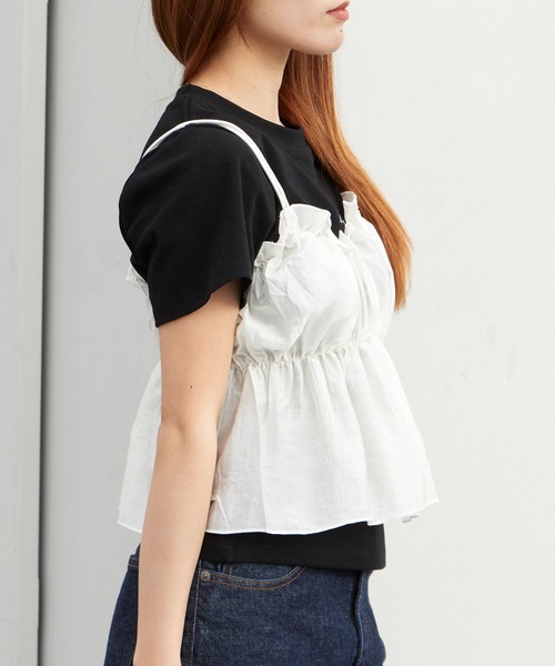 ROOP TOKYO tシャツ 2WAY ビスチェ付きトップス レディース : ZOZOTOWN