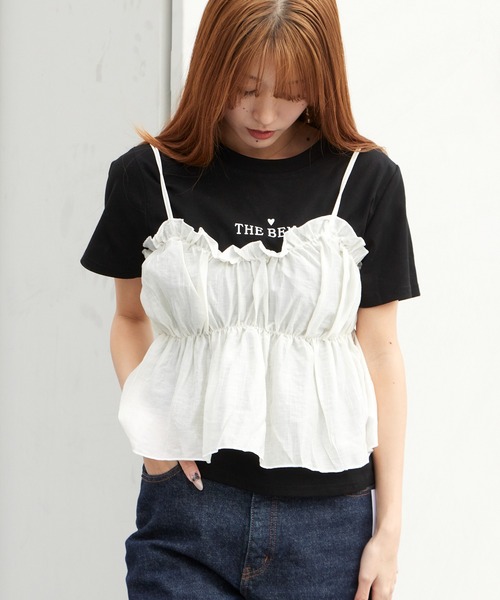 ROOP TOKYO tシャツ 2WAY ビスチェ付きトップス レディース : ZOZOTOWN