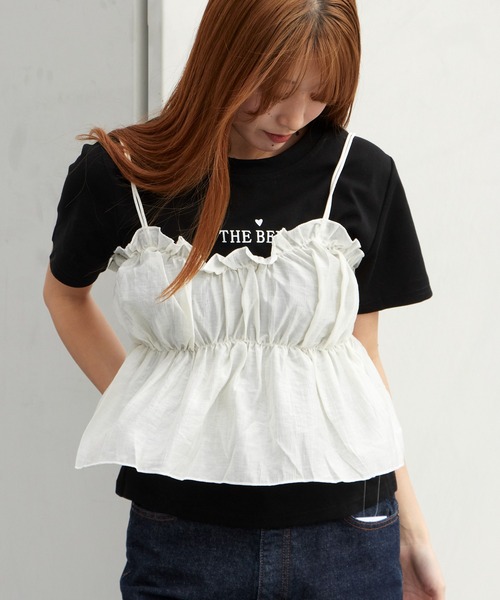 23区 半袖 トップス ビスチェ付き size46 WEB限定】ビスチェライク半袖トップス | COLONY 2139(コロニー トゥー