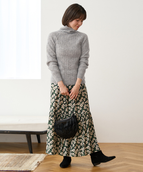 IENA（イエナ） タートルネックニット FREE チャコールグレー