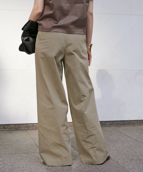 EVERYDAY I LIKE. パンツ *コットンナイロンワイドパンツ