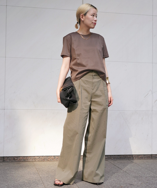 EVERYDAY I LIKE. パンツ *コットンナイロンワイドパンツ
