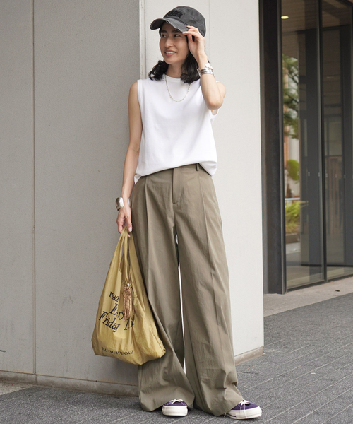 ※あ※【新品未使用】cost per kilo ナイロン変形パンツ サマーハイテンションクロップドパンツ(吸汗速乾・美脚パンツ