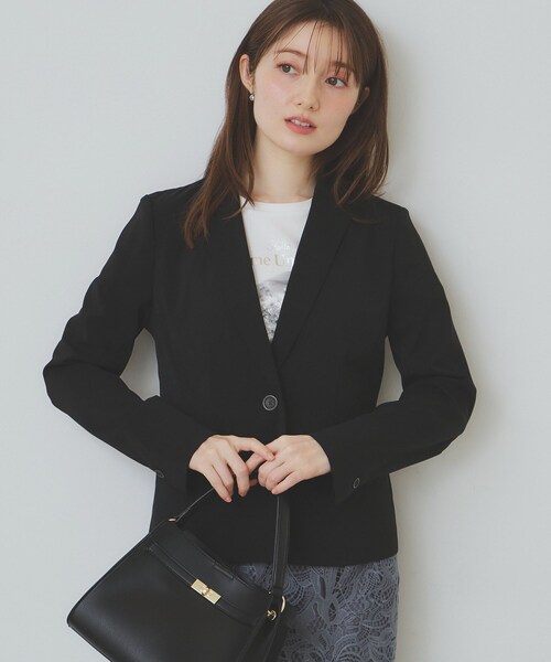 黒 テーラードジャケット AOYAMA スーツ 「テーラードジャケット」自宅で洗える！ベーシック