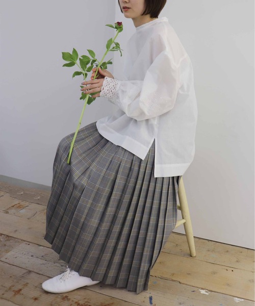 「haupia」 プリーツスカート MEDIUM グレー レディース_画像6