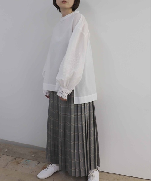 「haupia」 プリーツスカート MEDIUM グレー レディース_画像7