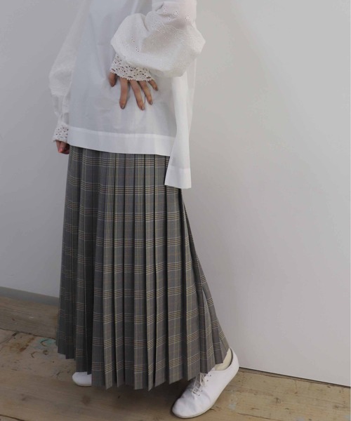 「haupia」 プリーツスカート MEDIUM グレー レディース_画像8