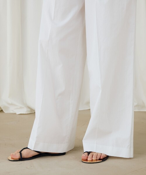DES PRES パンツ コットンタイプライターフレアパンツ