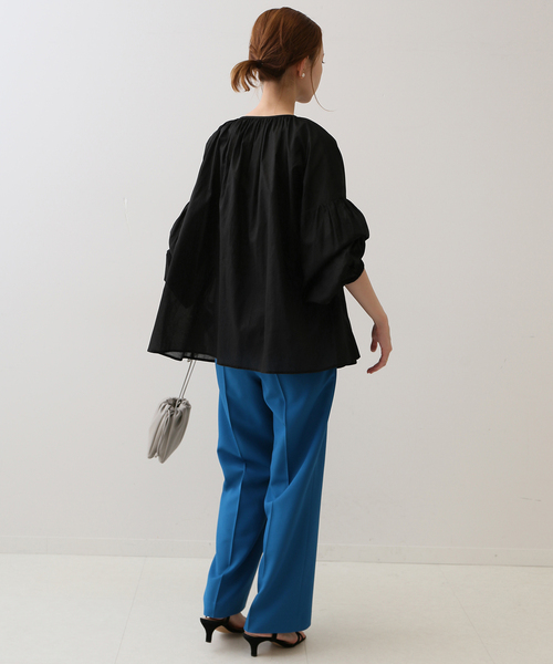 【新品】SLOBE IENA フルブラウス SLOBE IENA 「SLOBE IENA」 7分袖ブラウス FREE ブラック