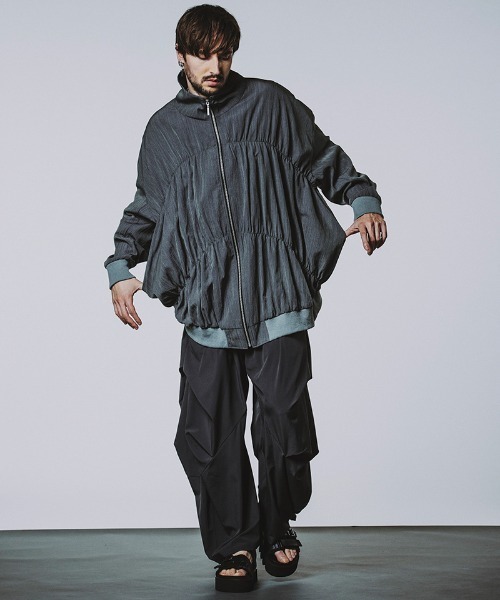 NO ID.（ノーアイディー） パンツ mp13689-チェンジングギャザー