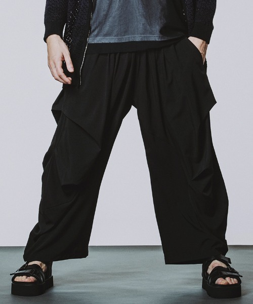 NO ID.（ノーアイディー） パンツ mp13689-チェンジングギャザー