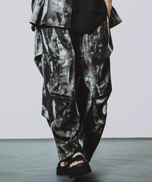 NO ID.（ノーアイディー） パンツ mp13689-チェンジングギャザー