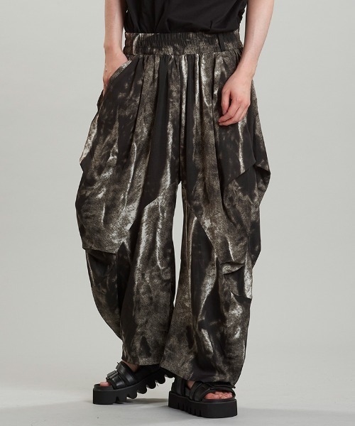 NO ID.（ノーアイディー） パンツ mp13689-チェンジングギャザー