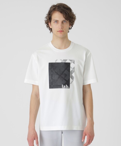 定価24200円　クレストブリッジ シャツ　BLACK lab. BLACK lab.】ラインストーンジオメトリックロゴTシャツ