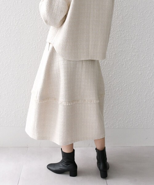 「SHIPS any」 ロングスカート 36 オフホワイト レディース_画像7