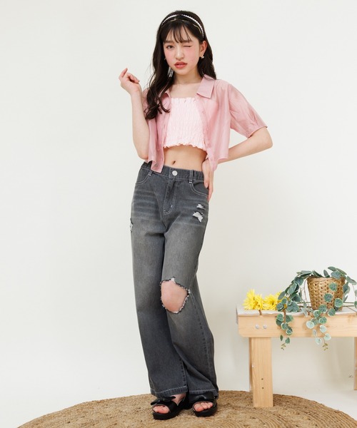 PINK HOUSE シャーリングキャミソール PINKHUNT（ピンクハント） ブラウス シャツ シャーリング キャミソール