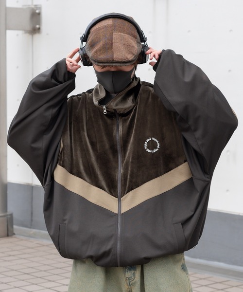 Perushu ジップアップブルゾン MEDIUM ブラウン メンズ : ZOZOTOWN