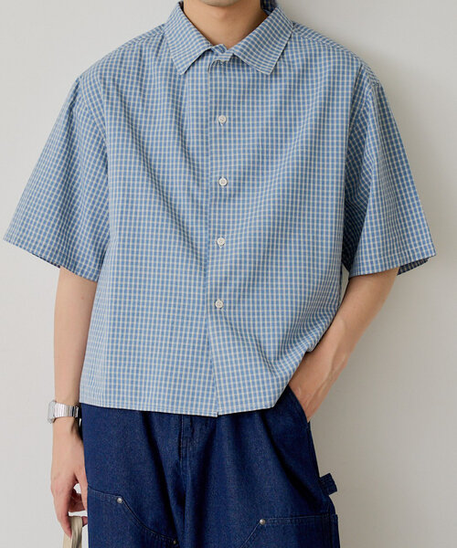 ブラウス シャツ 「WHIMSIC」ショートレングスチェックシャツ レディース メンズ