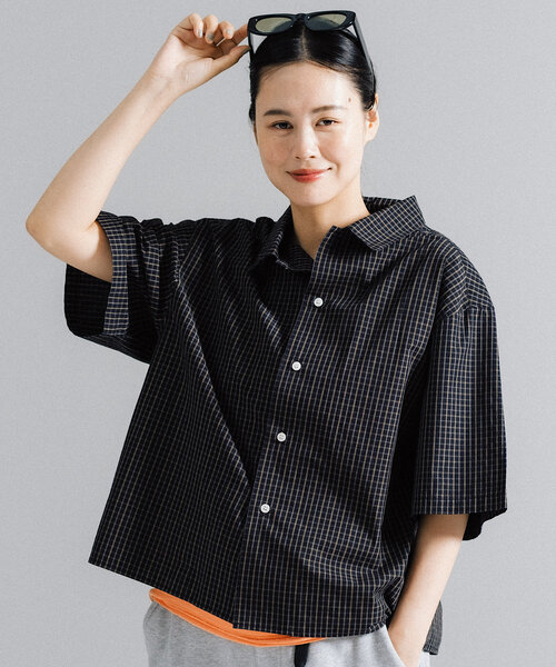 ブラウス シャツ 「WHIMSIC」ショートレングスチェックシャツ レディース メンズ WHIMSIC ブラウス シャツ 「WHIMSIC」ショートレングスチェック