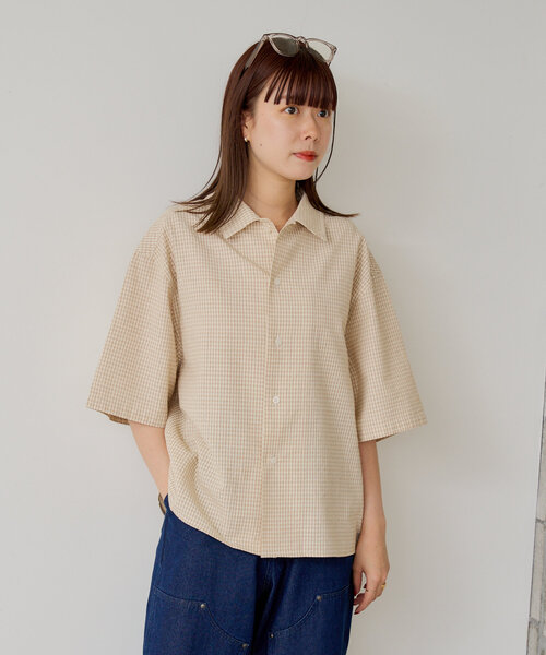 ブラウス シャツ 「WHIMSIC」ショートレングスチェックシャツ レディース メンズ WHIMSIC ブラウス シャツ 「WHIMSIC」ショートレングスチェック