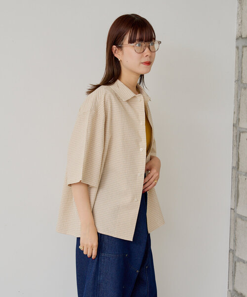 ブラウス シャツ 「WHIMSIC」ショートレングスチェックシャツ レディース メンズ WHIMSIC ブラウス シャツ 「WHIMSIC」ショートレングスチェック