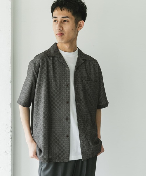 URBAN RESEARCH DOORS シャツ セオアルファアプリントオープン