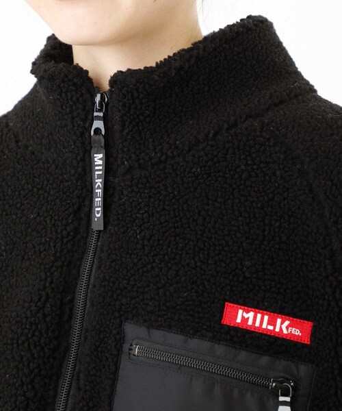 「MILKFED.」 ジップアップブルゾン SMALL ベージュ レディース_画像3